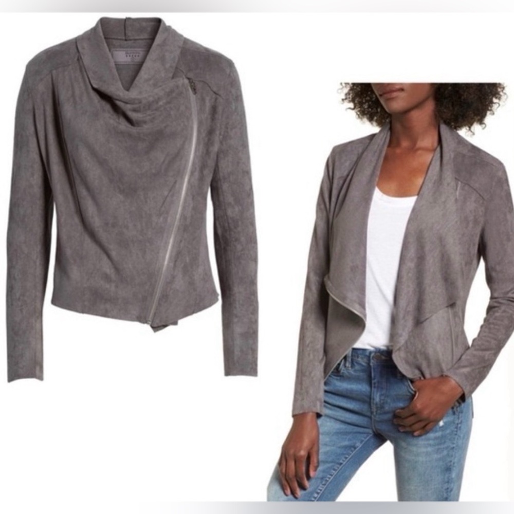 Blank NYC Women's Taupe Faux Suede Jacket - Picture 3 of 8